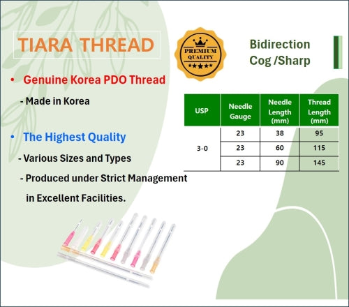 TIARA PDO Thread - 360R Bidirection Cog / Sharp Needle (100pcs)