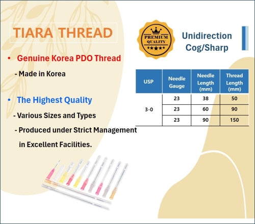 TIARA PDO Thread - 360R Unidirection Cog / Sharp Needle (24pcs)