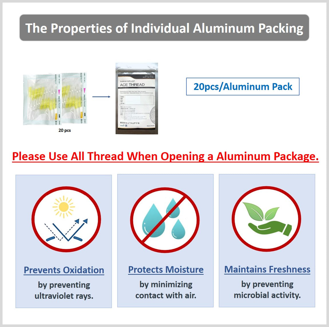 ACE PDO Thread-Mono Blunt/ Eye Cannula (20pcs)