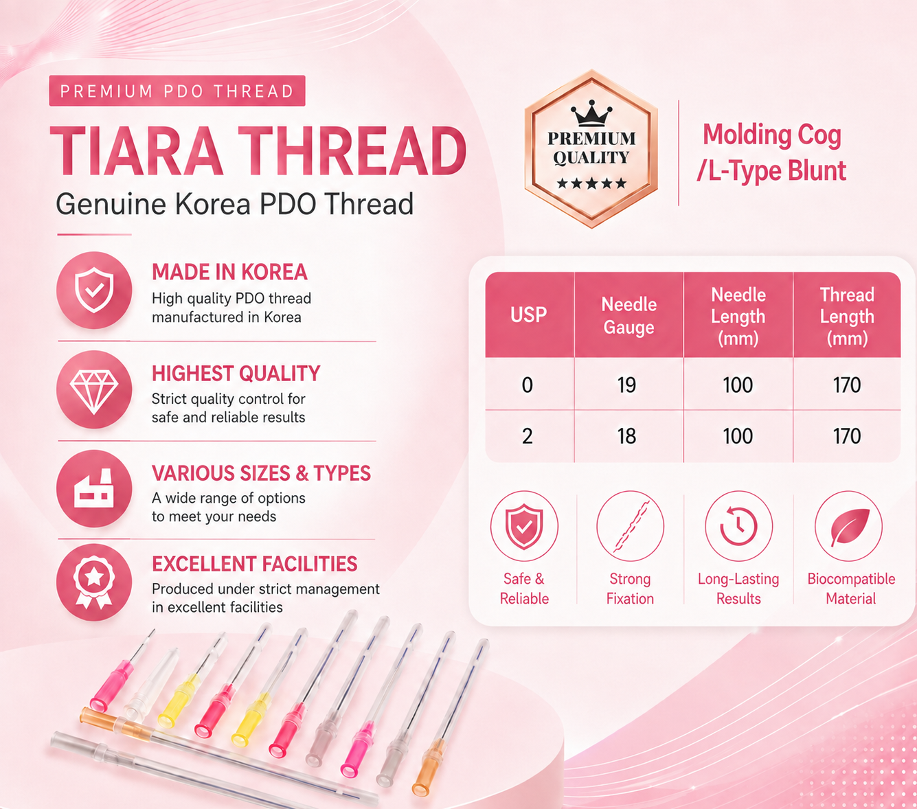 Tiara PDO Thread - Molding Cog Arrow Type (20pcs)